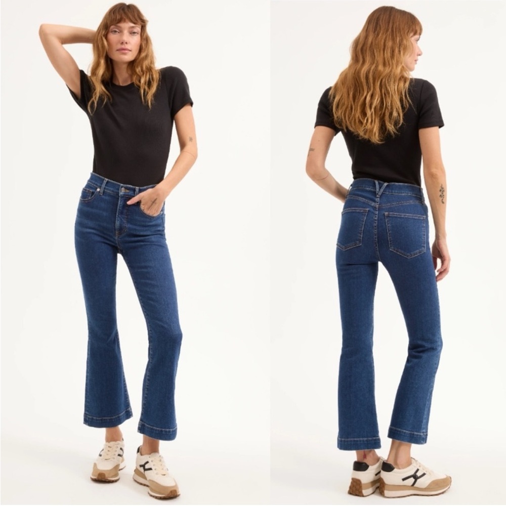 NWT Veronica Beard Carson Ankle Kick Flare in Bright blue size 31